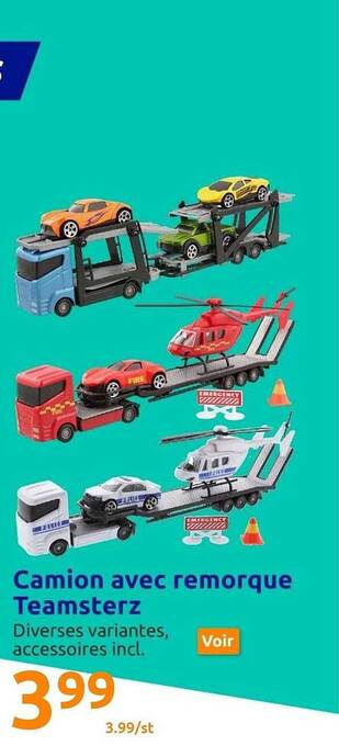 Action Camion avec remorque teamsterz offre