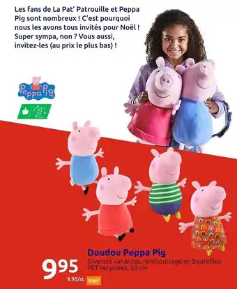 Action Doudou peppa pig offre