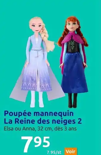 Action Poupée mannequin la reine des neiges 2 offre