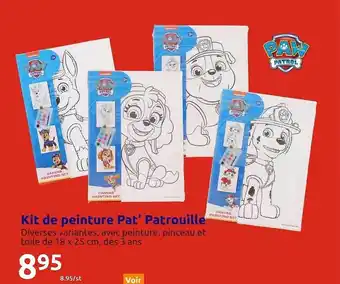 Action Kit de peinture pat' patrouille offre