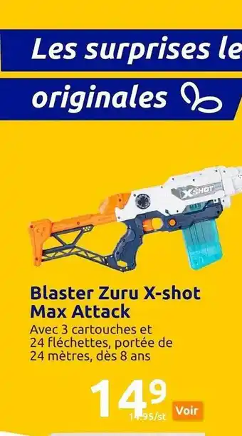 Action Blaster zuru x-shot max attack offre