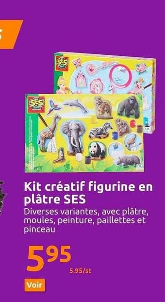 Action Kit créatif figurine en plâtre ses offre