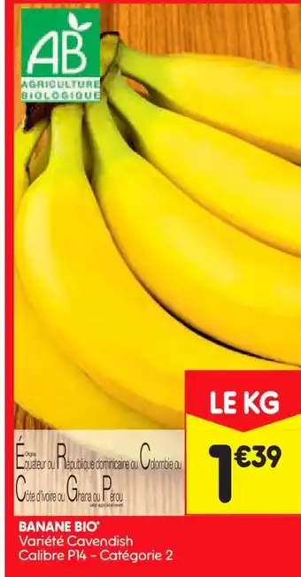 Leader Price Banane Bio offre