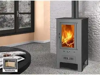 Bricorama Theca - poêle à bois classique viena 17,4kw ø sortie 110mm offre