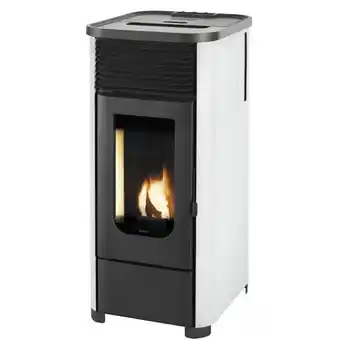 Intermarché Poêle à granulés de bois 6kw noir-blanc - supra - leni6blanc offre
