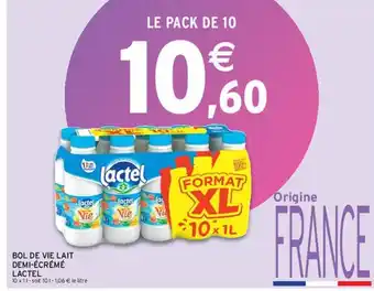 Intermarché Hyper Bol de Vie Lait Demi-écremé Lactel offre