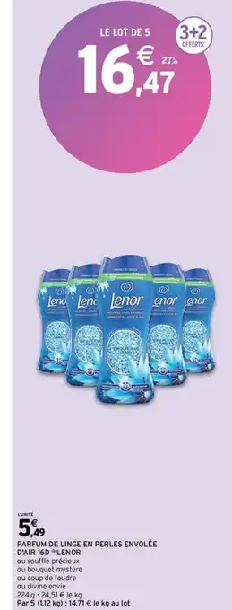 Intermarché Hyper Parfum de Linge en Perles Envolée D'Air 16D Lenor offre