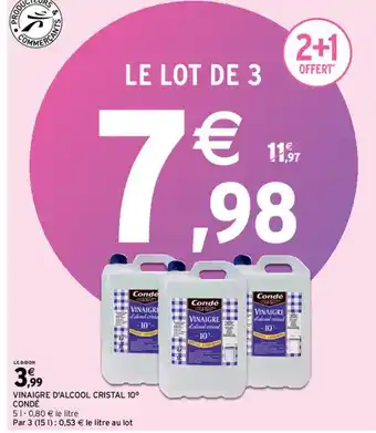 Intermarché Hyper Vinaigre d'Alcool Cristal 10° Condé offre
