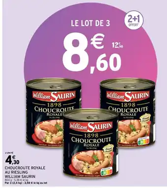 Intermarché Choucroute Royale Au Riesling William Saurin offre