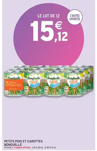 Intermarché Petits Pois et Carottes Bonduelle offre