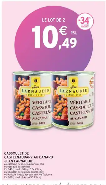 Intermarché Cassoulet de Castelnaudary au Canard Jean Larnaudie offre