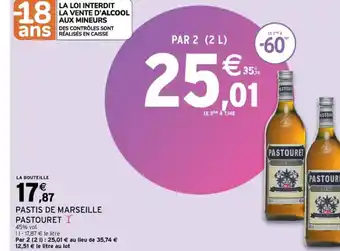 Intermarché Pastis de Marseille Pastouret offre
