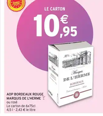 Intermarché AOP Bordeaux Rouge Marquis de L'Herme offre