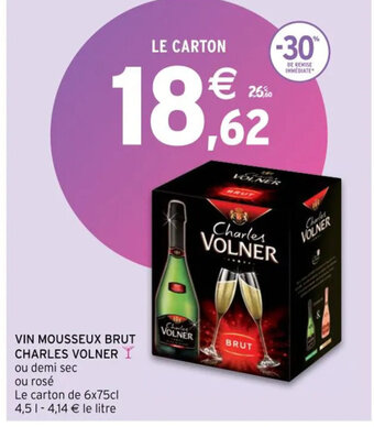 Intermarché Vin Mousseux Brut Charles Volner offre