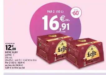 Intermarché Bière Ruby Leffe offre