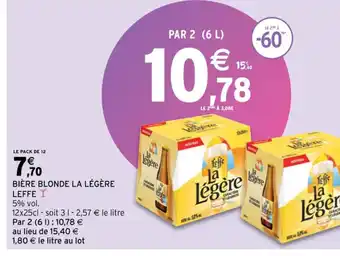 Intermarché Bière Blonde La Légére Leffe offre