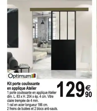Tridôme Kit Porte Coulissante en Applique Atelier offre