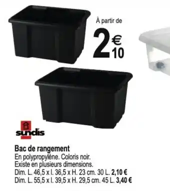 Tridôme Bac de Rangement offre