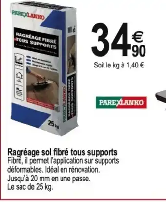 Tridôme Ragréage Sol Fibré Tous Supports offre