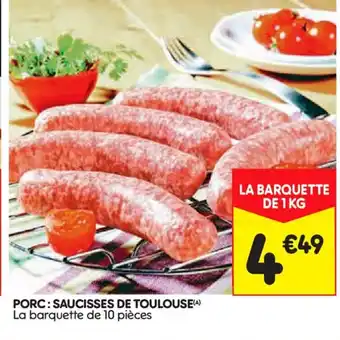 Leader Price Porc : Saucisses de Toulouse offre