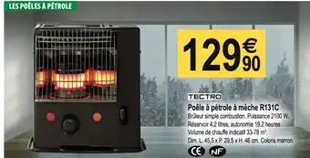 Tridôme Poêle à Pétrole à Méche R131C offre