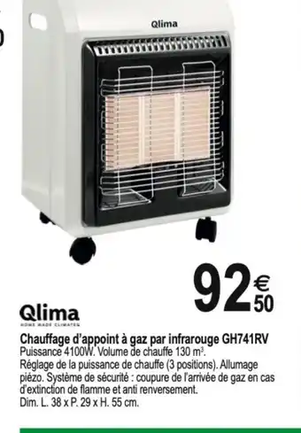 Chauffage d'Appoint a Gaz par Infrarouge GH741RRV