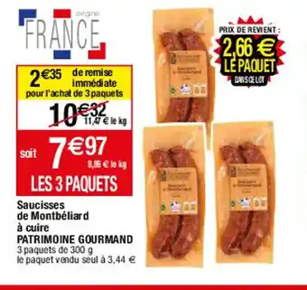 Saucisses de Montbeliard a Cuire Patrimoine Gourmand