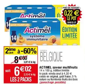 Migros Actimel Saveur Mutlifruits offre