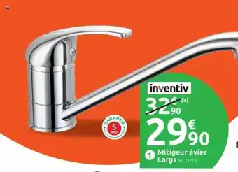 Mitigeur évier largs inventiv