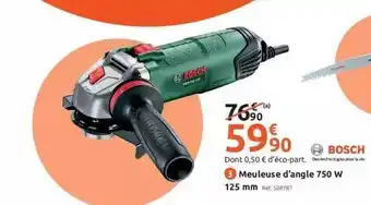 Mr Bricolage Meuleuse d'angle 750 w 125 mm bosch offre