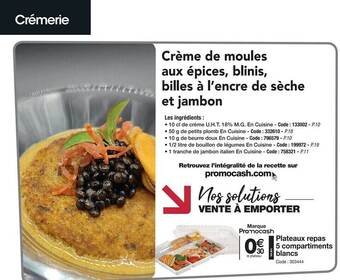 Promocash Plateaux repas 5 compartiments blancs offre