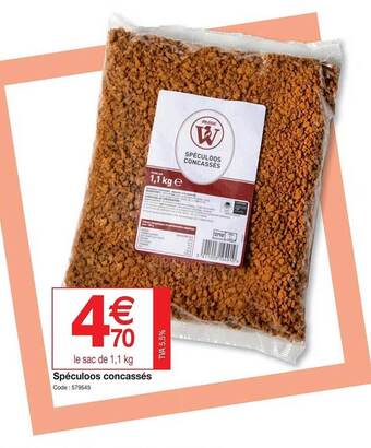 Promocash Spéculoos concassés offre