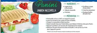 Promocash Panini jambon mozzarella offre