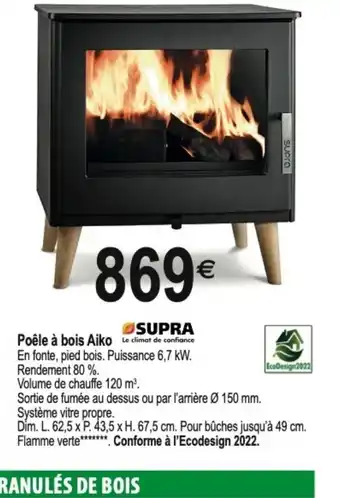 Tridôme Poêle à Bois Aiko offre