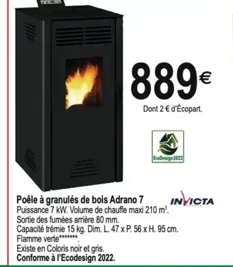 Tridôme Poêle à Granules de Bois Adrano 7 offre