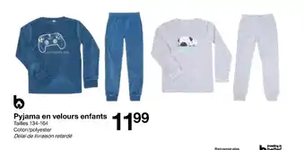 Zeeman Pyjama En Velours Enfants offre