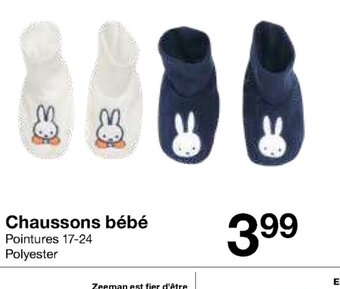 Zeeman Chaussons Bébé offre