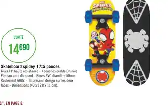 Skateboard Spidey 17x5 Pouces