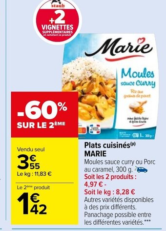 Carrefour Market Plats Cuisinés Marie offre