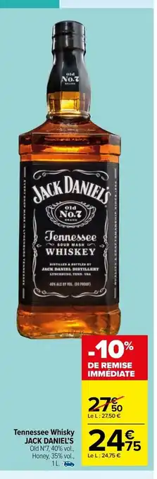 Carrefour Market Tennessee Whisky Jack Daniel's offre