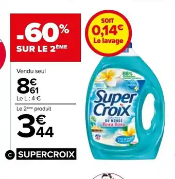 Carrefour Market Lessive Liquide Supercroix offre