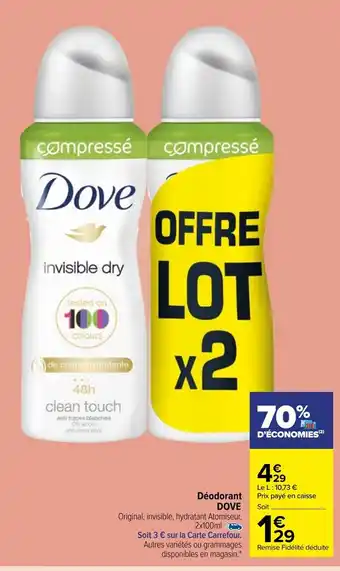 Carrefour Market Deodorant Dove offre