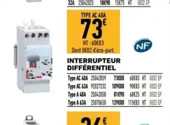Interrupteur Différentiel