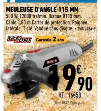 Brico Cash Meuleuse d'Angle 115mm offre