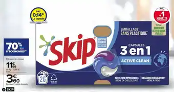 Carrefour Market Skip lessive en capsules 3 en 1 offre