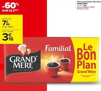 Carrefour Market Grand mère café moulu familial bon plan offre