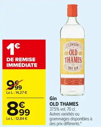 Carrefour Market Old thames gin offre
