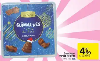 Carrefour Market Esprit de fête guimauves offre