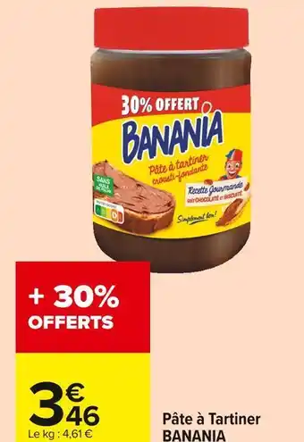 Carrefour Market Banania pâte à tartiner offre