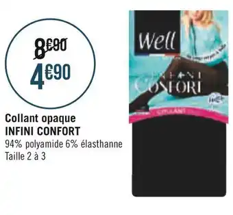 Géant Casino Well collant opaque infini confort offre